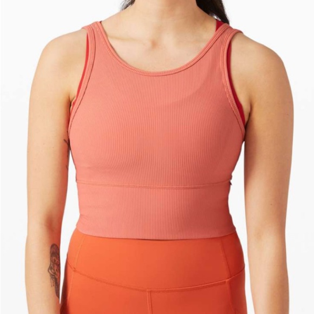 Lululemon Power Pivot Tank *Rib
Rustic Coral